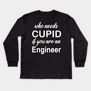 WHO NEEDS CUPID Kids Long Sleeve T-Shirt